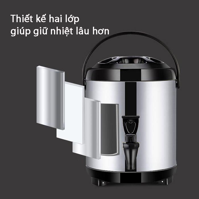 [HCM]Bình Ủ Trà Bình Giữ Nhiệt Trà Sữa 8L