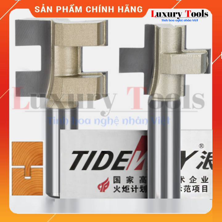 Mũi soi gỗ Tideway - Bộ 2 mũi ghép ván thẳng cao cấp ghép ván 6li ghép gỗ dày 8-20mm