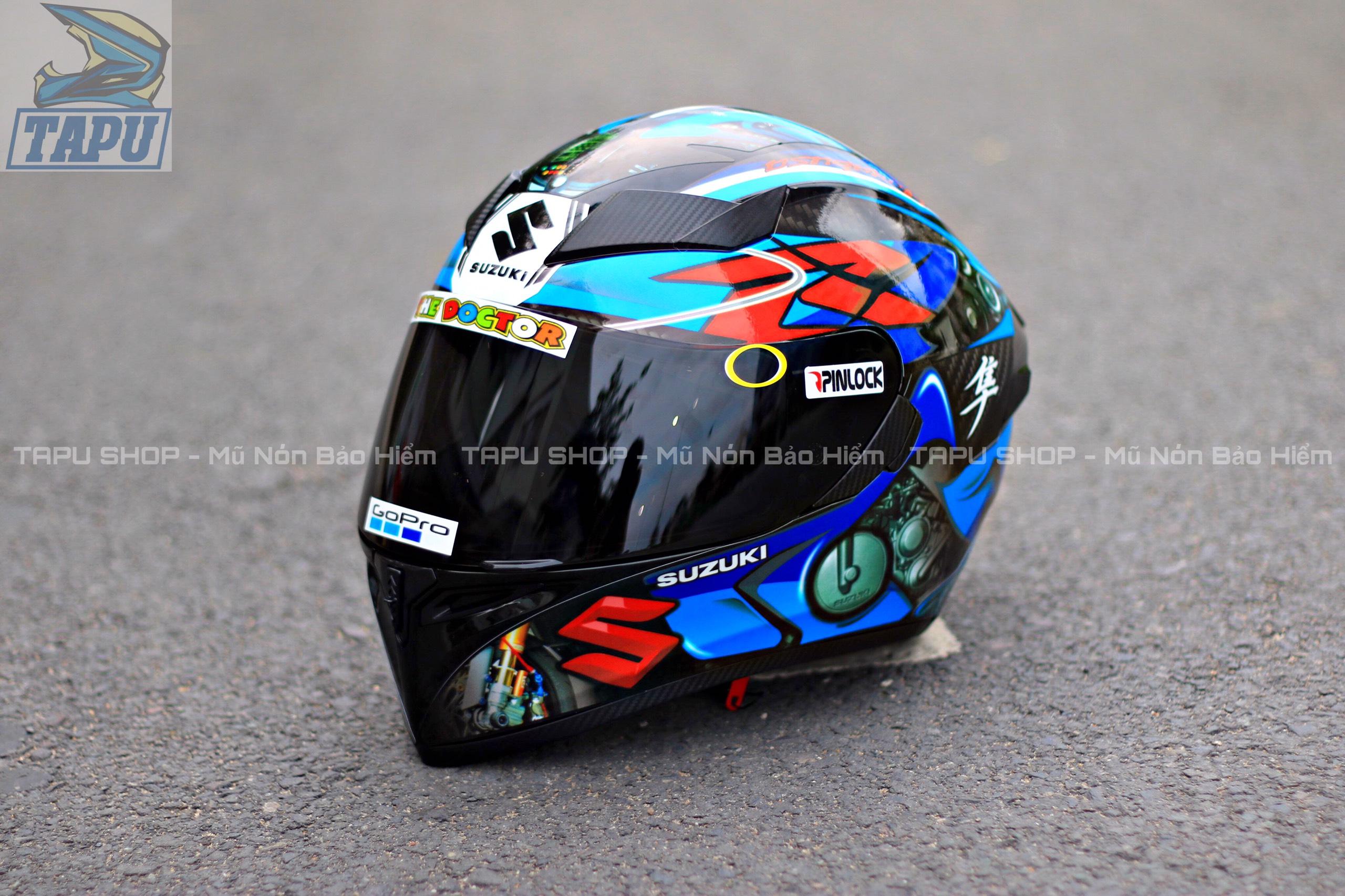 Nón Fullface ROYAL M138B 1 Kính Lên Tem SUZUKI