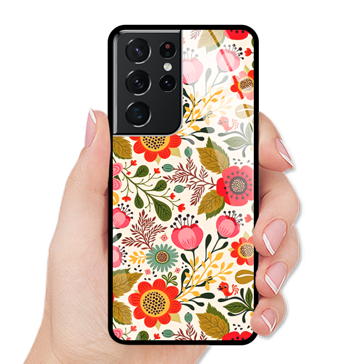 Ốp điện thoại Samsung Galaxy S21 Ultra - mặt lưng Kính Cường Lực - 03119