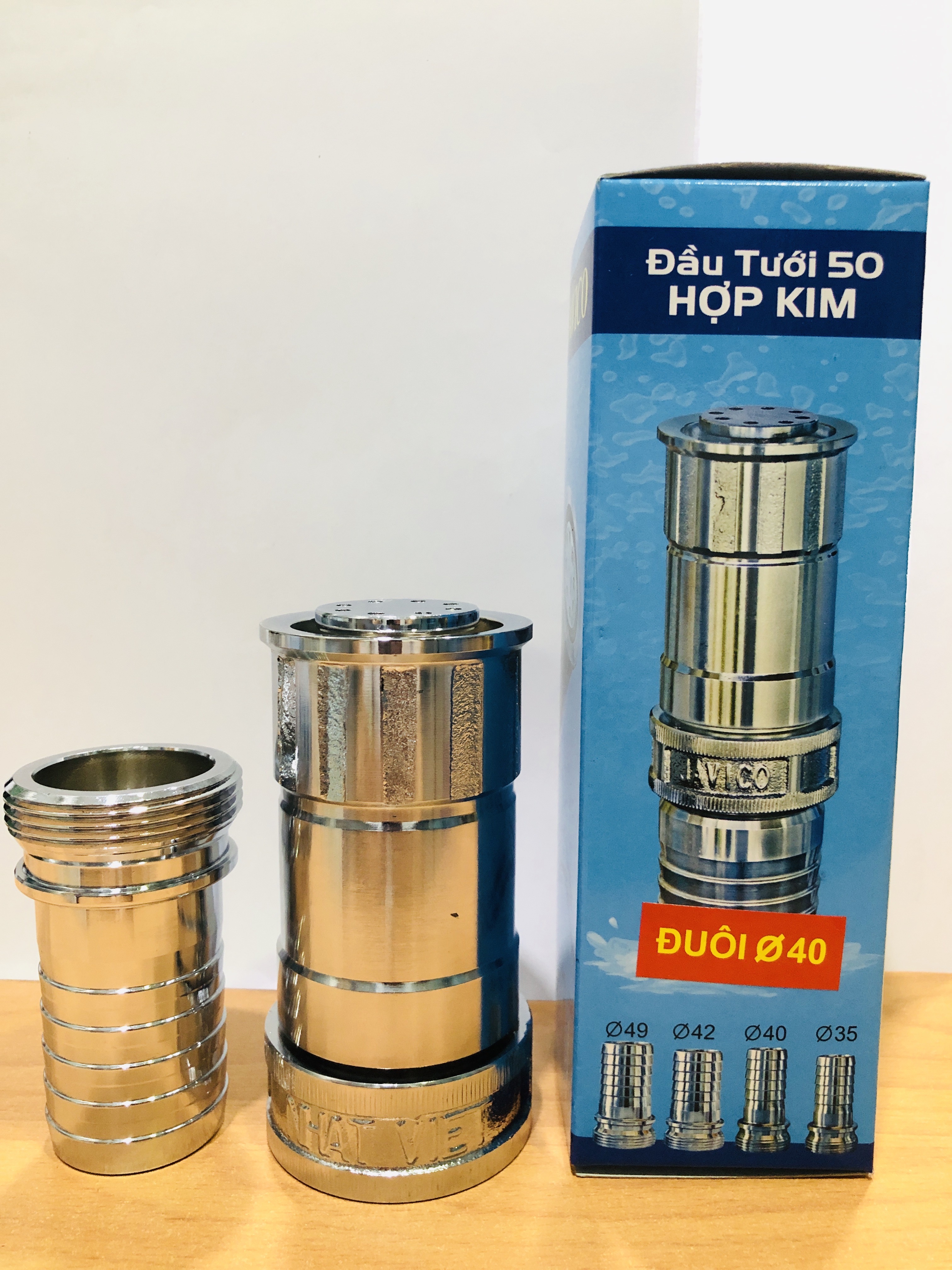 [HCM]Đầu tưới phun mưa nông nghiệp Nhật Việt javico cầm tay bằng kim loại size 50 (Đuôi nối tùy chọn phi 35404249)