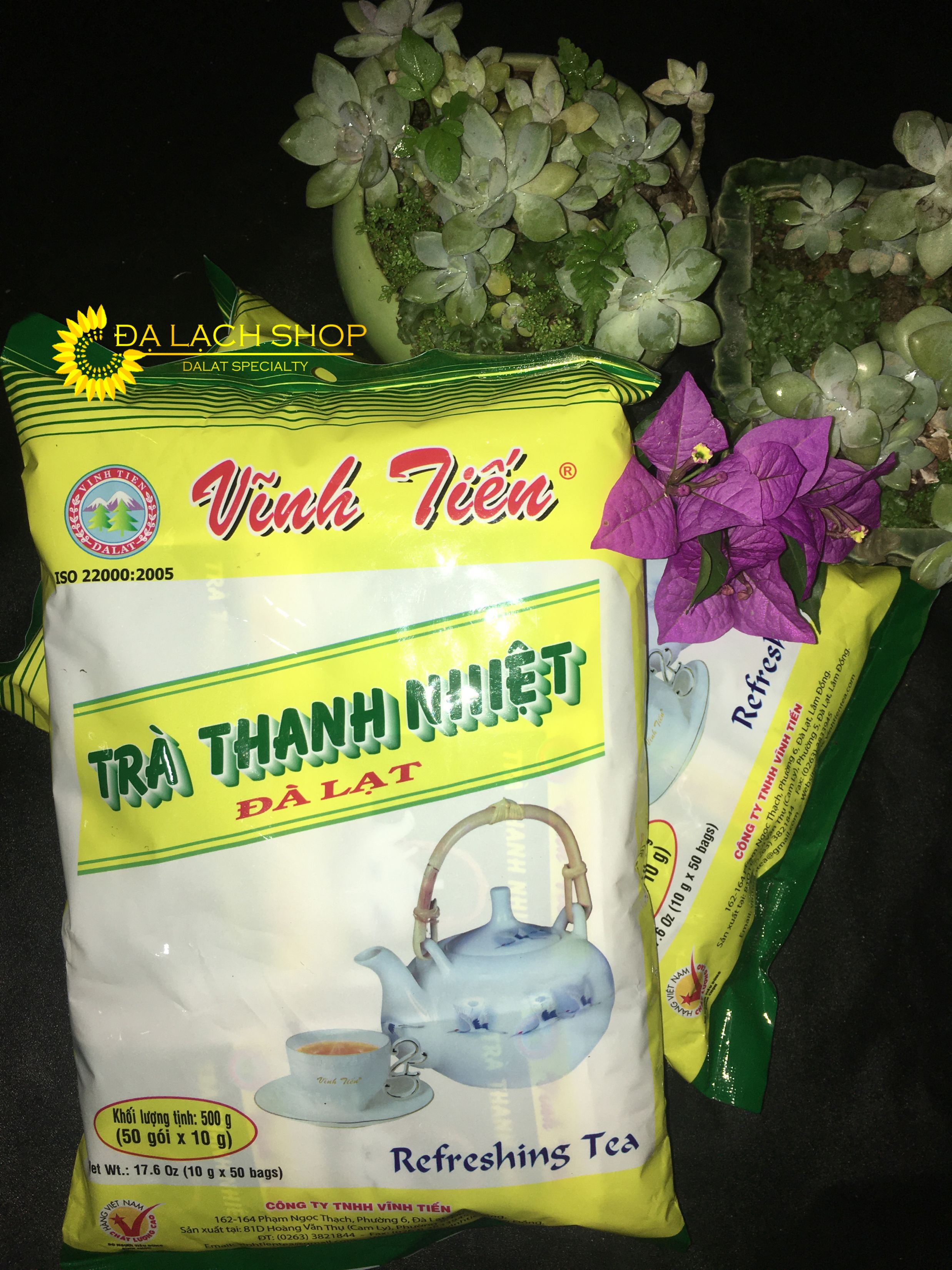 Trà Thanh Nhiệt Vĩnh Tiến Bịch 500G - Đặc sản Đà Lạt/ Đạ Lạch Food