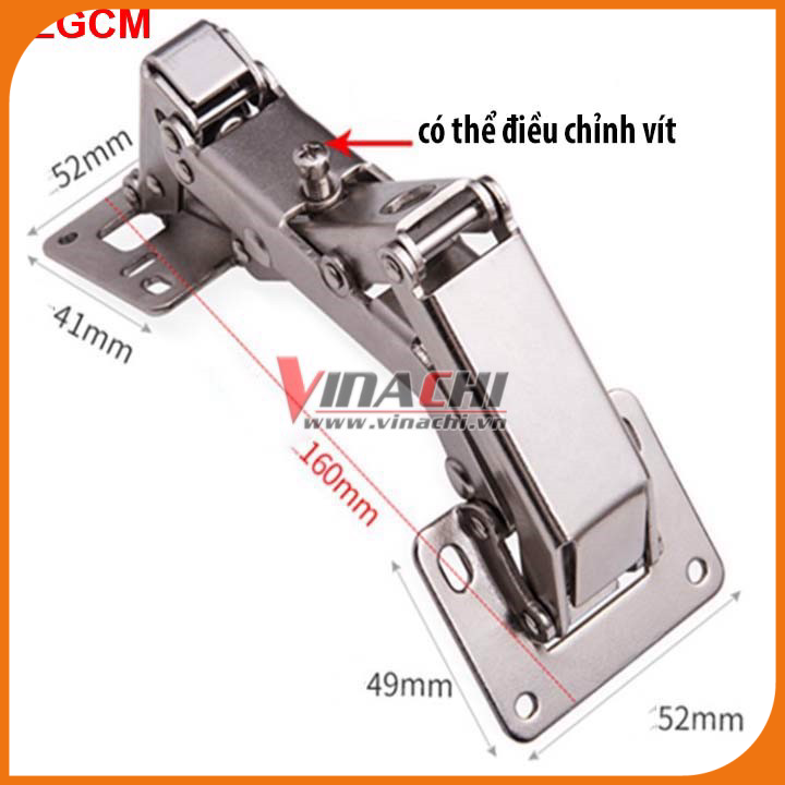 Bản lề thép chữ m có giảm chấn - bản lề thép chữ m không tạo ra tiếng ồn trong quá trình sử dụng, gia tăng tuổi thọ, tránh hư hại cho cửa