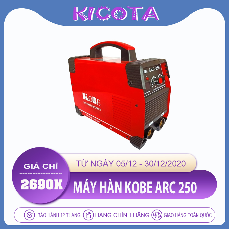 Máy hàn kobe arc 250 chuyên hàn que 3.2ly