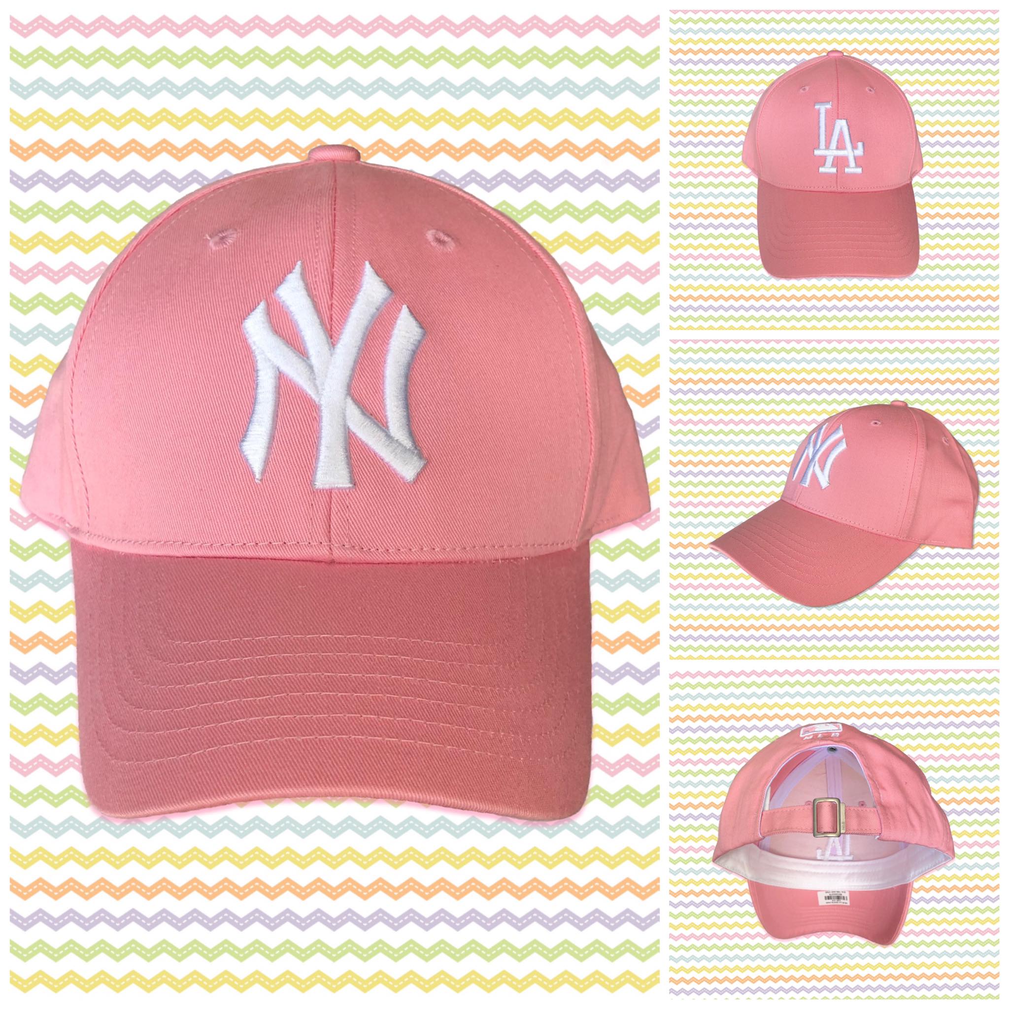 Nón kết thời trang bóng chày logo NY-LA -PINK - phong cách Hàn Quốc vải đẹp chất lượng cao - onehatshop-est2013