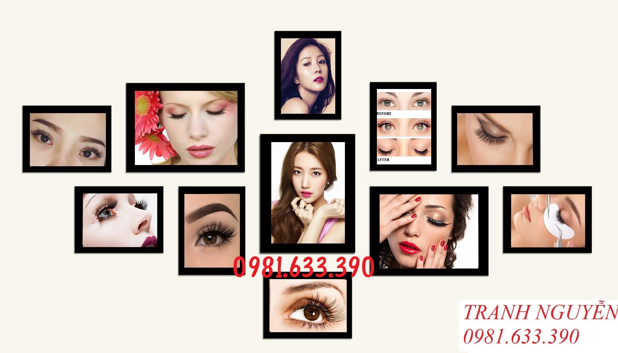 BỘ 11 TRANH PHUN XĂM, NỐI MI, SPA