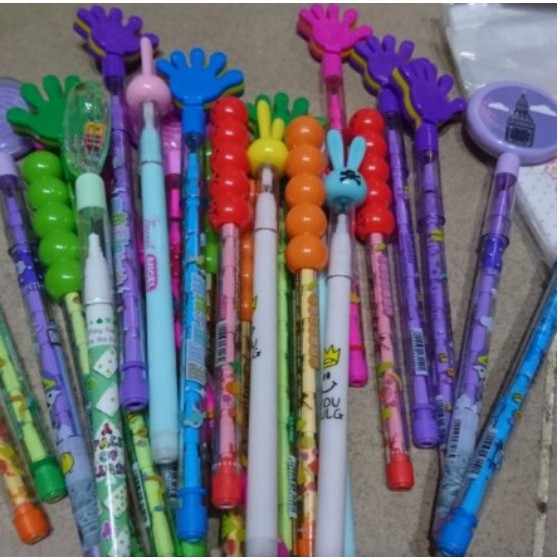 Bút chì khúc hình đầu thú,ngộ nghĩnh (3 cái)