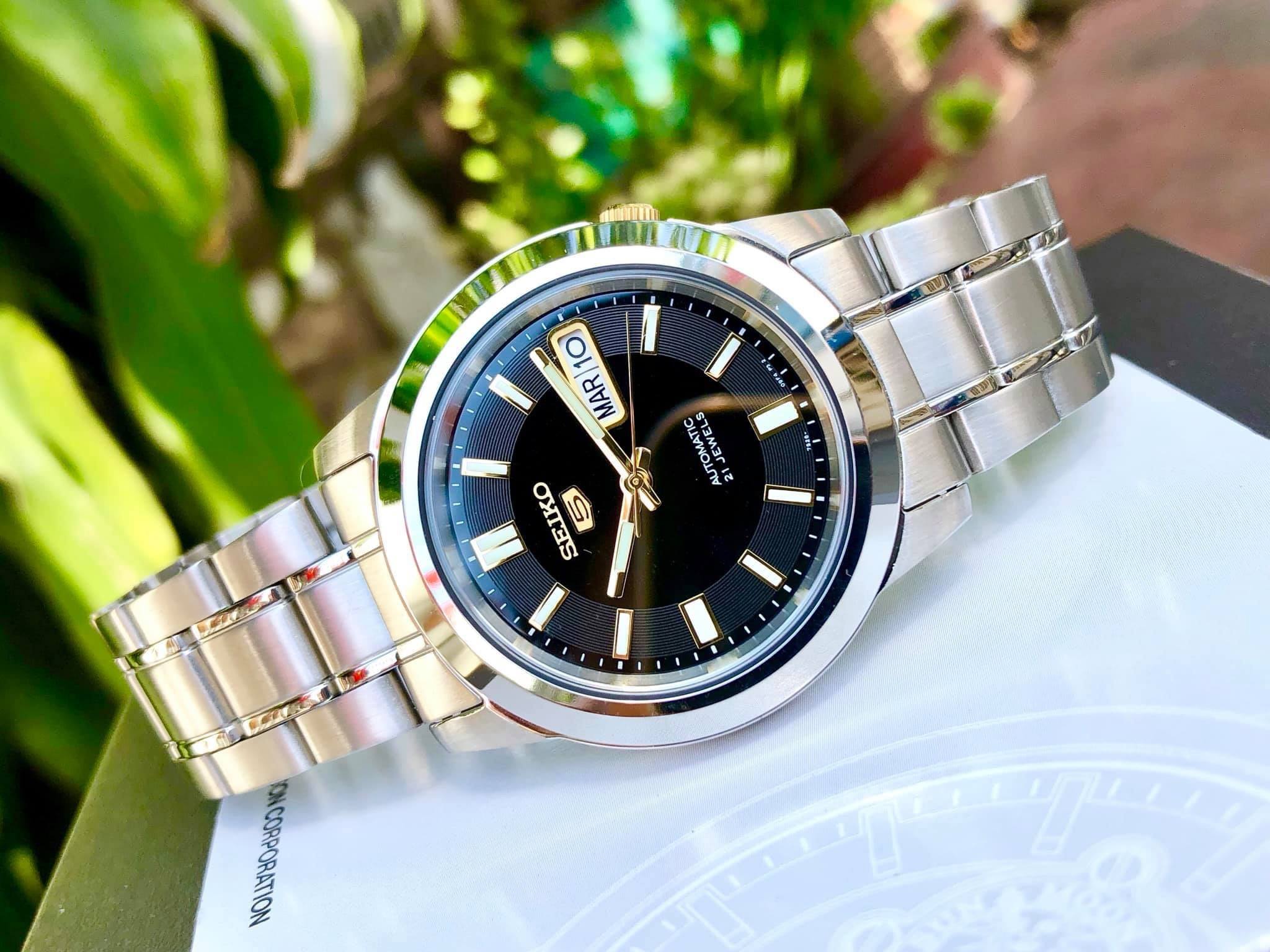 Đồng hồ nam dây sắt chính hãng seiko 5 snkk17k1
