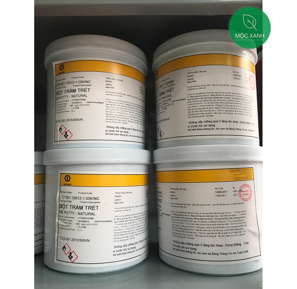 Bột trám trét, bột trét gỗ Sơn Inchem (Hộp 1,5kg)