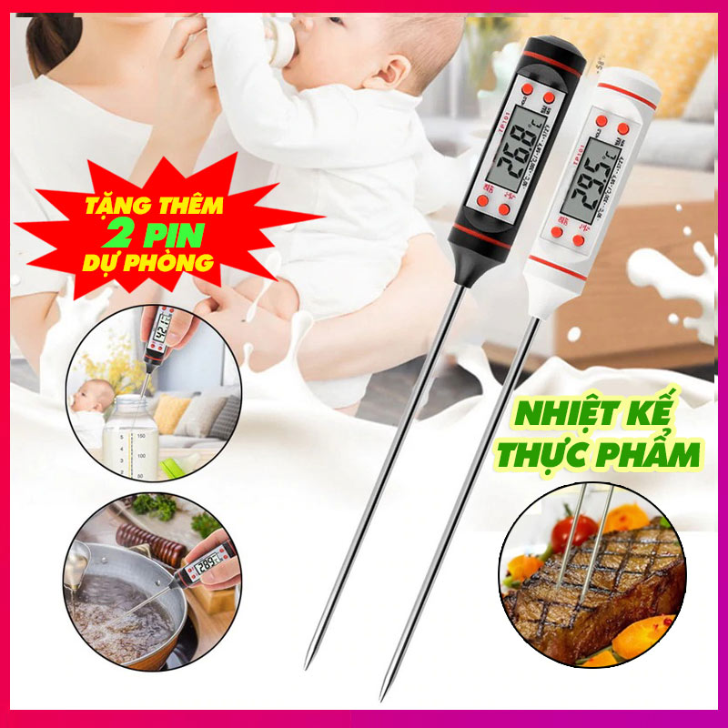 Nhiệt Kế Đo Nhiệt Độ Thực Phẩm Nước Sữa Y Tế, Nhiệt Kế Nấu Ăn, nhiệt kế đo nhiệt độ thực phẩm đa năng, que đo nhiệt độ thực phẩm thức ăn, máy đo nhiệt độ thức ăn, cây đo nhiệt độ thực phẩm TP101 CuuLongstore