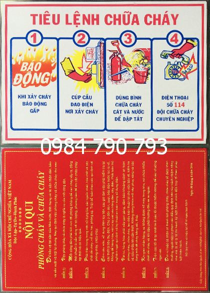 Nội quy tiêu lệnh pccc