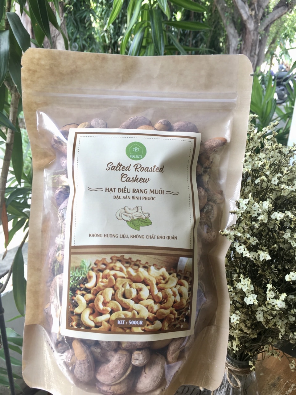 Hạt điều rang muối loại 1 - túi zip 500 gram