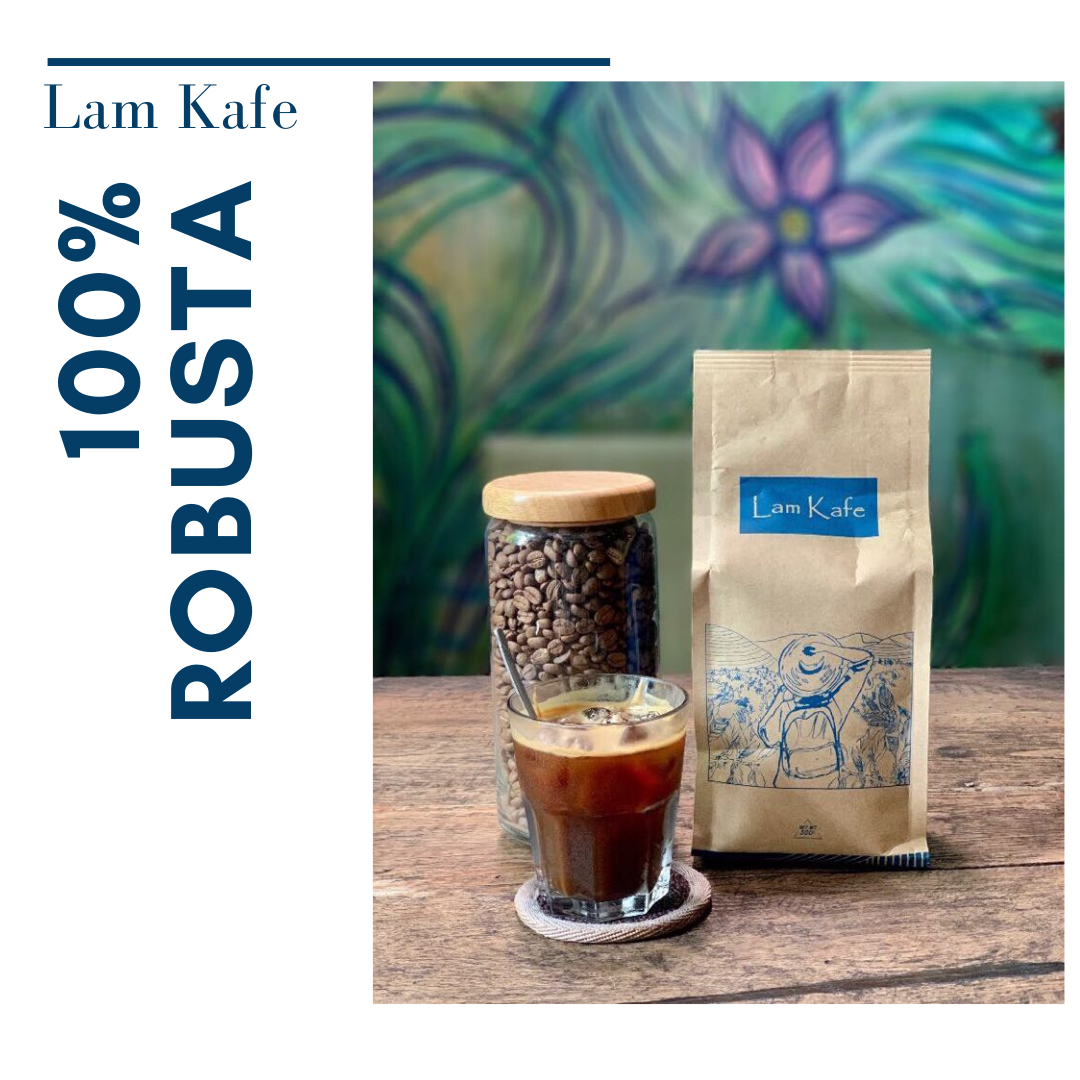 Cà phê Robusta rang xay nguyên chất - Cà phê pha phin - 500gr - Lam Kafe