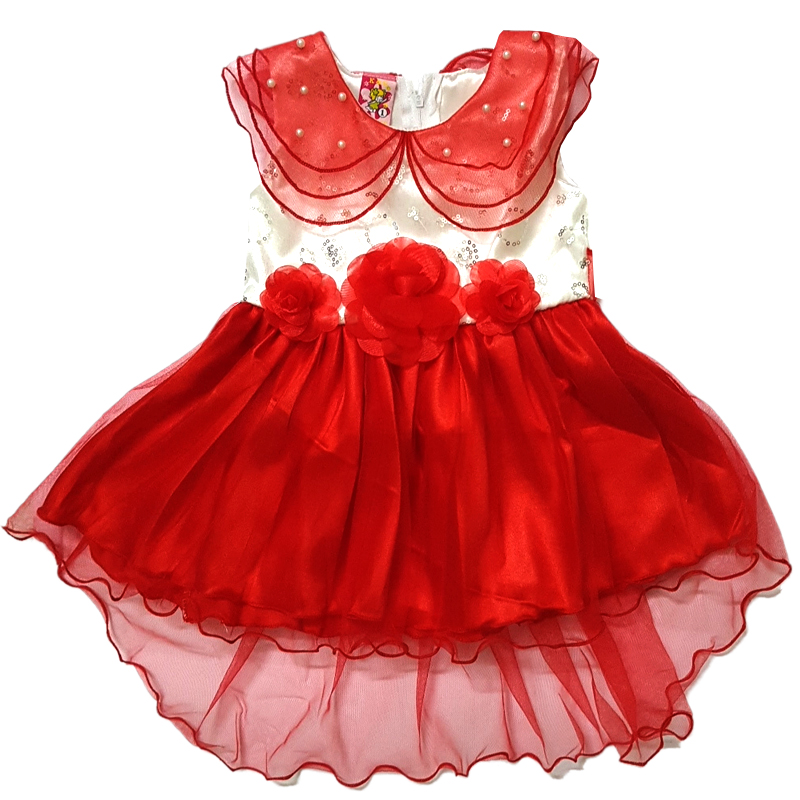 Đầm dạ hội/ Đầm Noel / Đầm Tết / Đầm đuôi cá - Màu đỏ 2 lớp cao cấp chất ren dày mịn đính hạt châu size từ 7-24kg - Hàng thiết kế