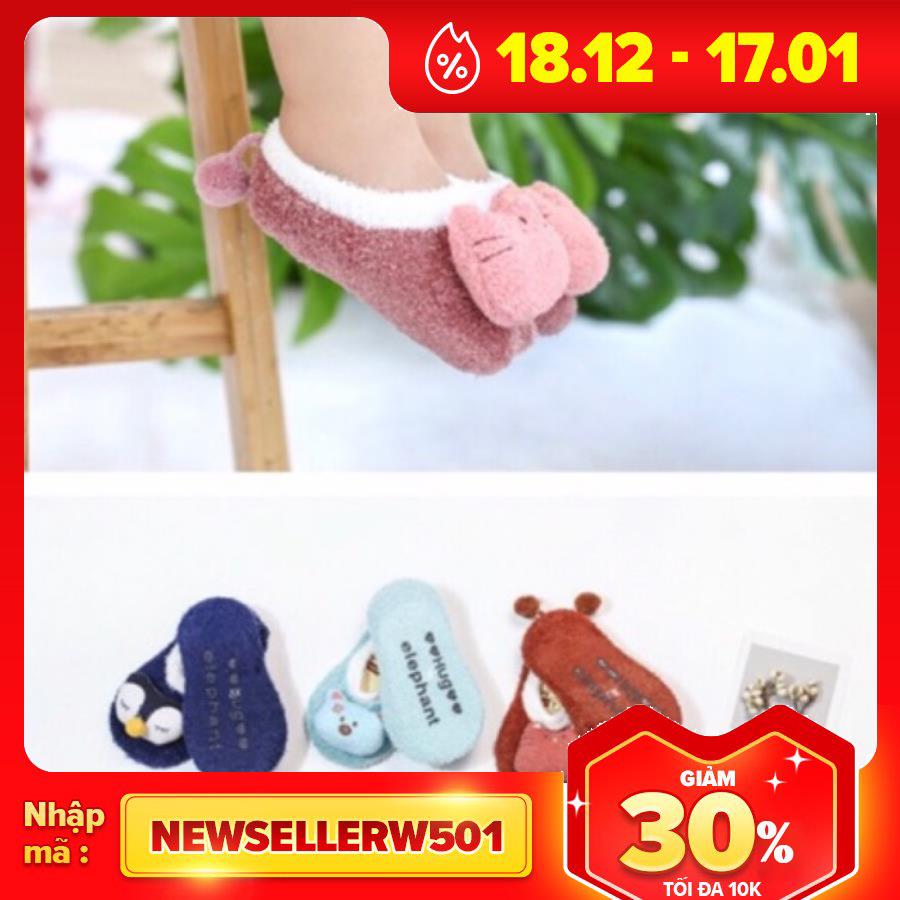Tất Xù Giả Giầy Hình Thú Cho Bé Ôm Chân