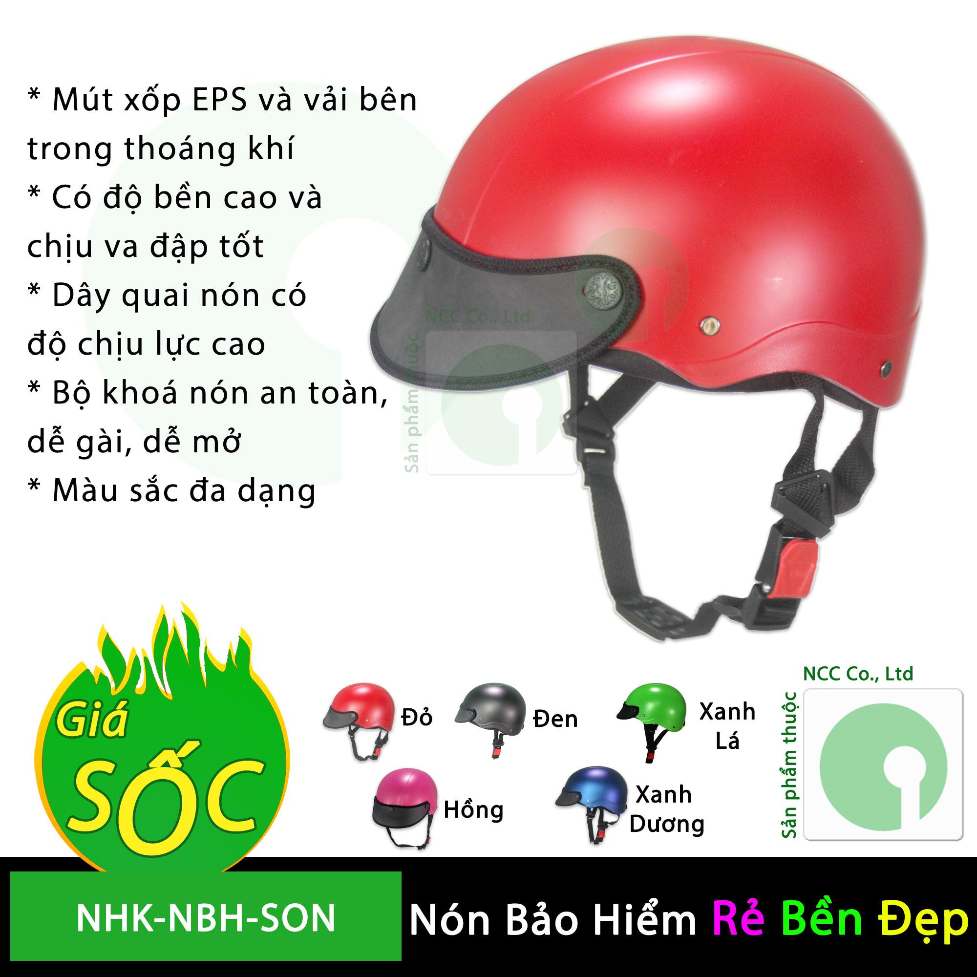 Nón bảo hiểm sơn màu trơn - NHK-NBH-SON (Nhiều màu)