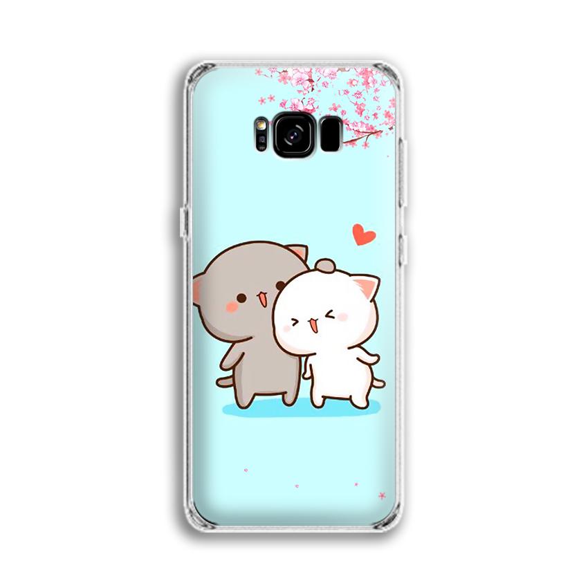 [HCM]Ốp lưng điện thoại Samsung Galaxy S8 Plus - 01073 7871 CUTE15 - Silicone Dẻo hình couple mèo cute bảo hành 1 đổi 1