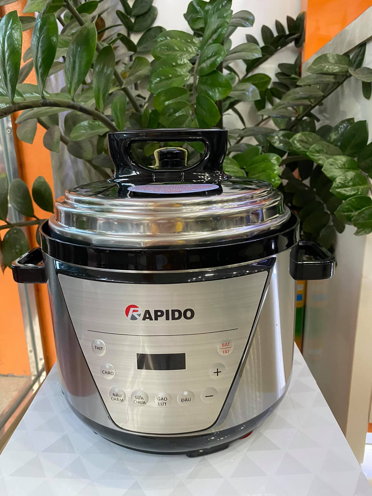 Nồi Áp Suất Điện Đa Năng Rapido RPC900-D 5L - Bảo Hành Chính Hãng 12 Tháng