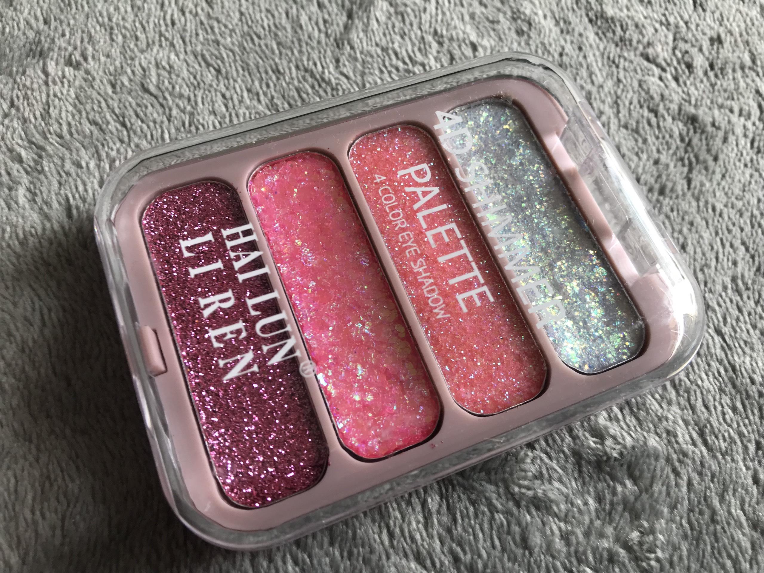 Phấn mắt 4d shimmer palette 4 màu nhũ kim tuyến hai lun li ren nội địa trung