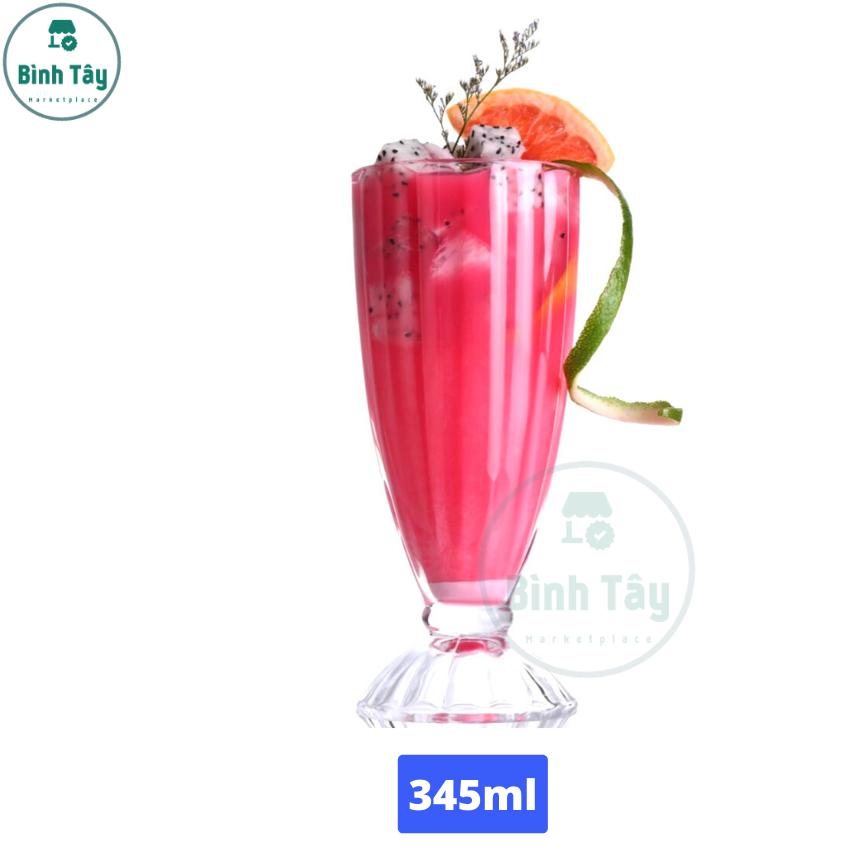 [HCM]Ly uống sinh tố - Ly thuỷ tinh sọc uống sinh tố - Ly xay sinh tố dung tích 345ml BT-L020