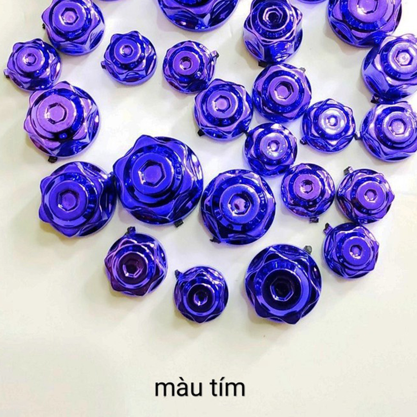 Chụp ốc trang trí xe máy giá 1 bộ màu Tím bóng