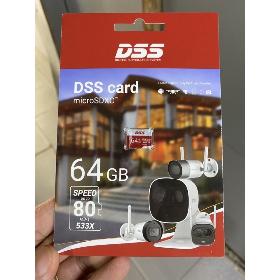 Thẻ nhớ dss mirco sd 64gb 80mb/s chuyên ghi hình cho camera