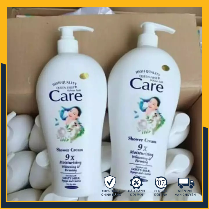 Sữa tắm nước hoa White Care 9X, Sữa tắm dê Thái Lan giúp da trắng mịn - Chai to 1200ml đáp ứng mọi nhu cầu sử dụng