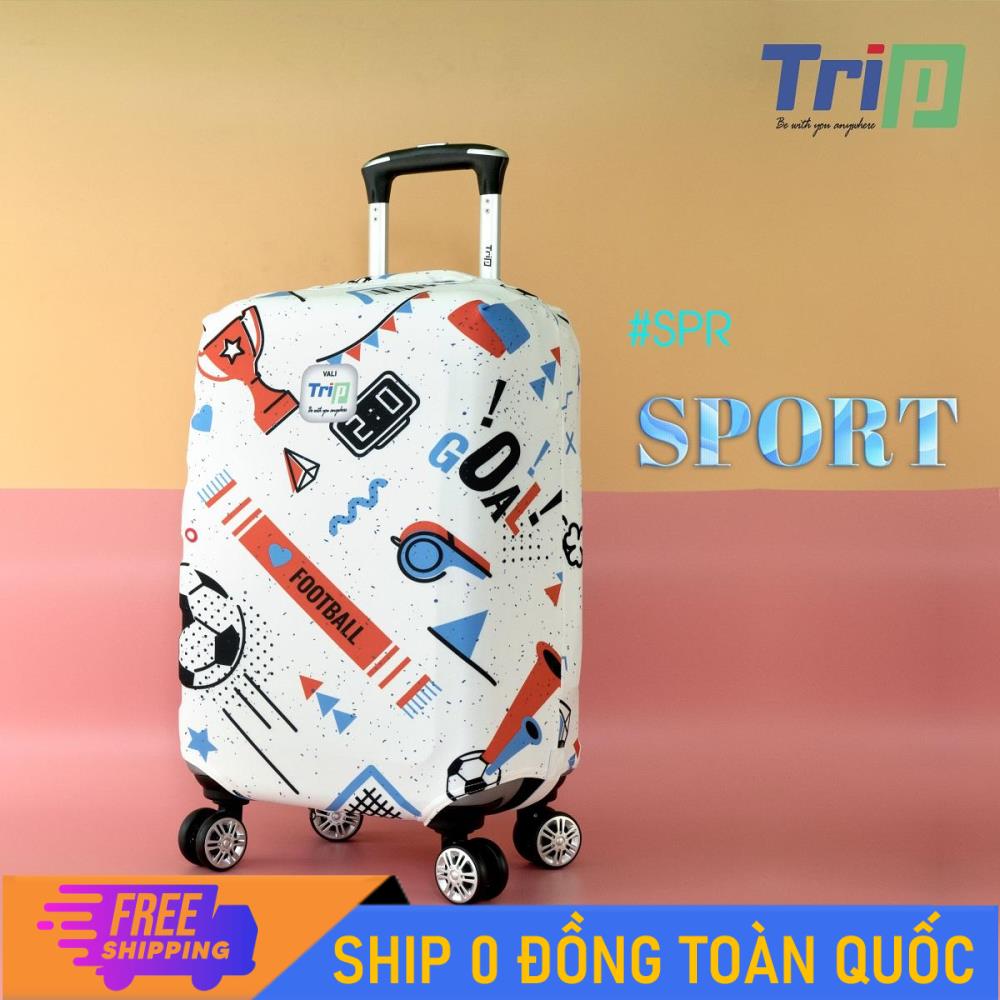 [MIỄN PHÍ SHIP] Áo trùm vali TRIP Size L dùng cho vali size 26inch-28inch /Áo bảo vệ vali hoa văn thời trang thun con dãn 4 chiều