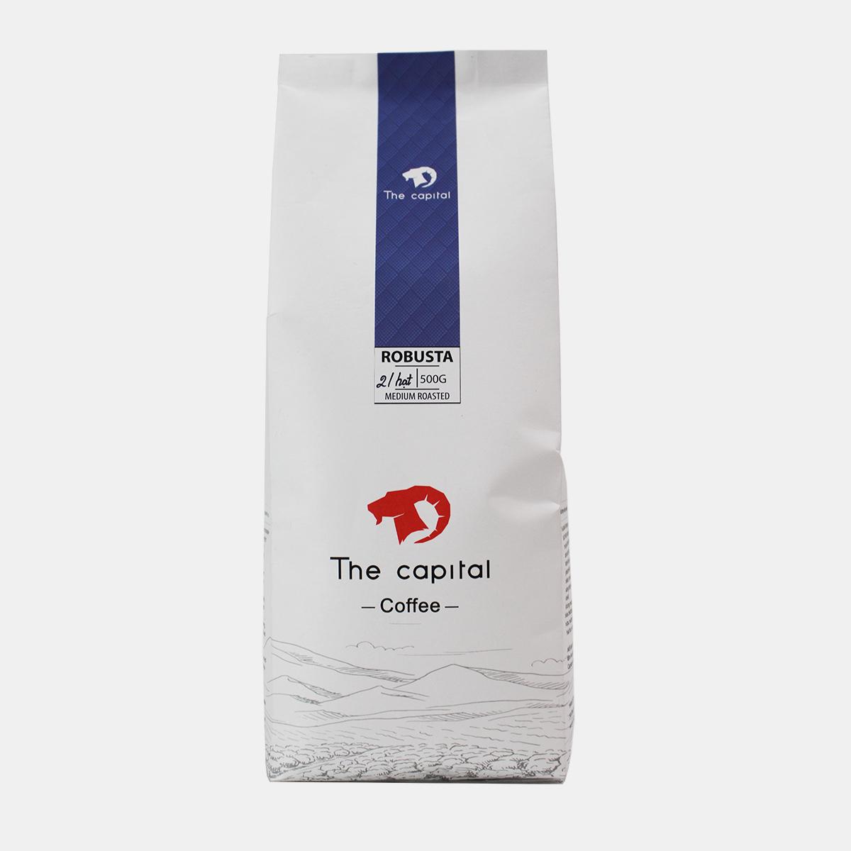 [HCM]Cà Phê Robusta Thuần Khiết - THE CAPITAL-  Gói 500g - Rang Mộc Nguyên Chất - Café - Coffee - Hạt