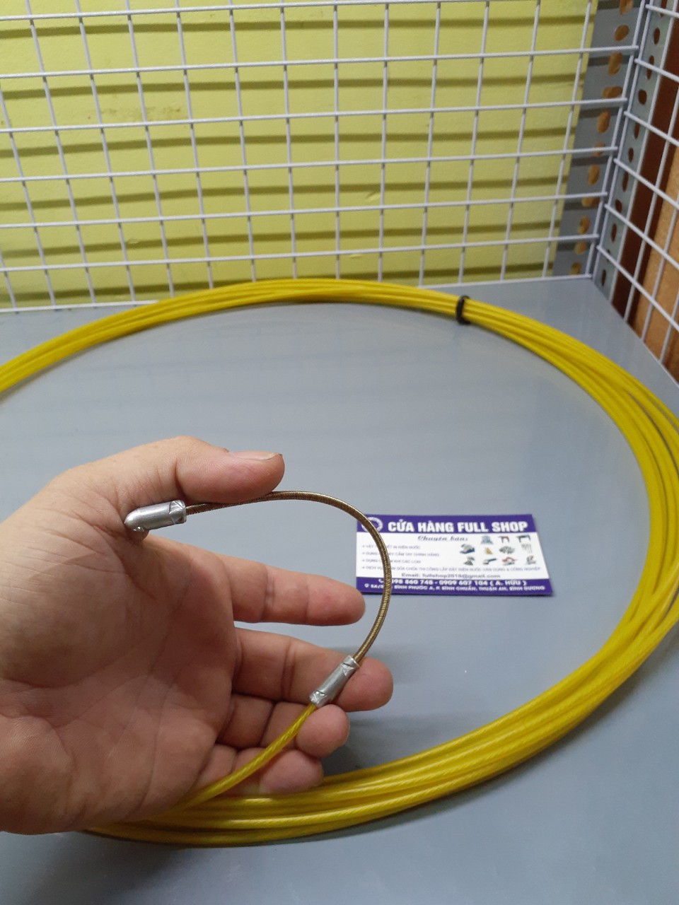 Dây mồi 4.0mm bằng cáp phủ nhựa cứng đầu bi 10m