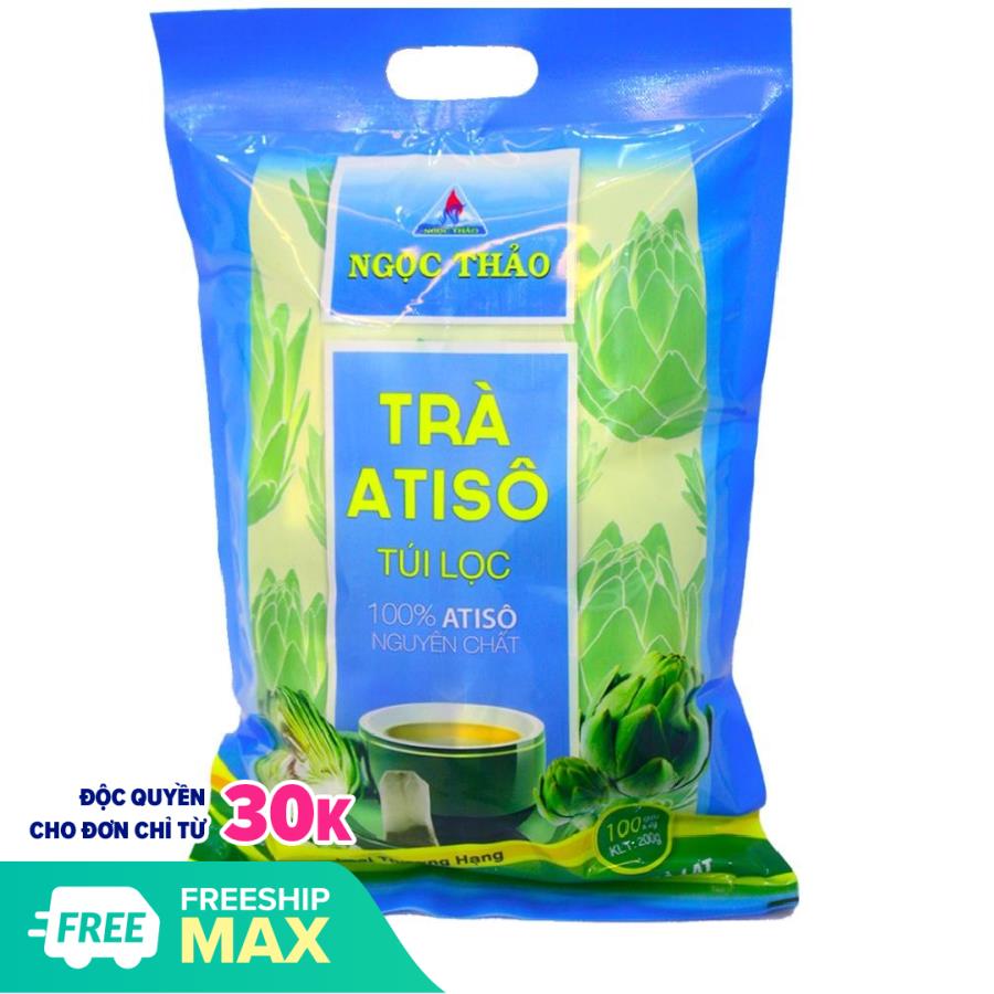 Gói Trà Atiso Thượng Hạng tùy chọn Ladophar Ngọc Thảo M Farm 100 Túi Lọc
