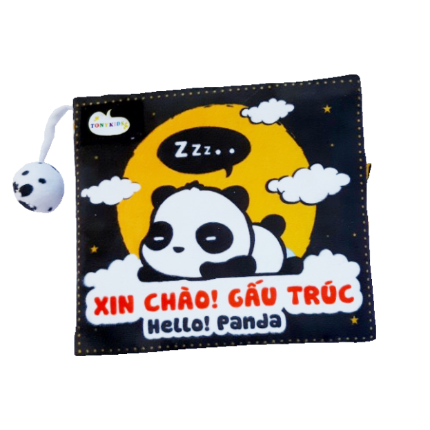 Sách vải TONYKIDS kích thích thị giác cho bé Xin chào Gấu Trúc