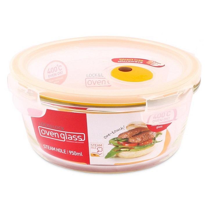 Hộp thủy tinh chịu nhiệt cao cấp lock&lock steam hole llg861t 950ml