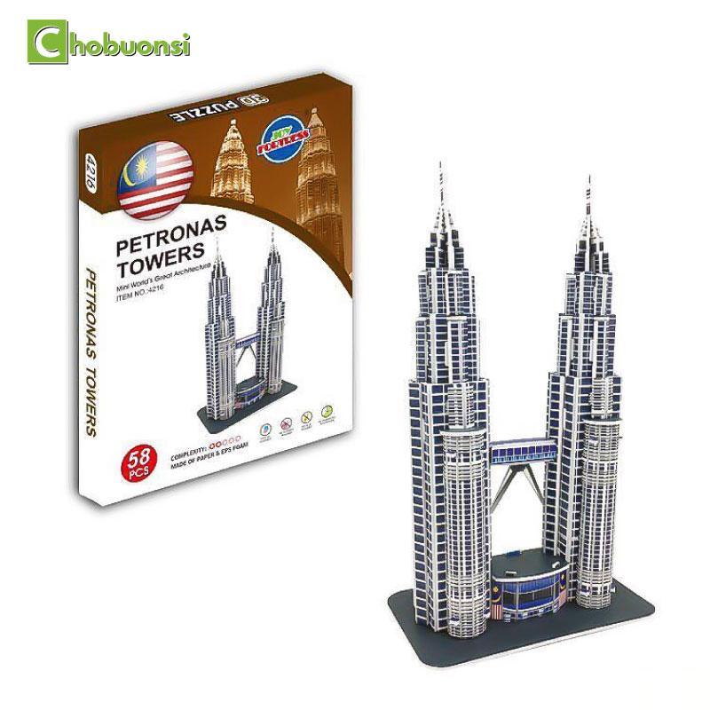 Bộ lắp ráp mô hình 3D Tháp đôi Malaysia