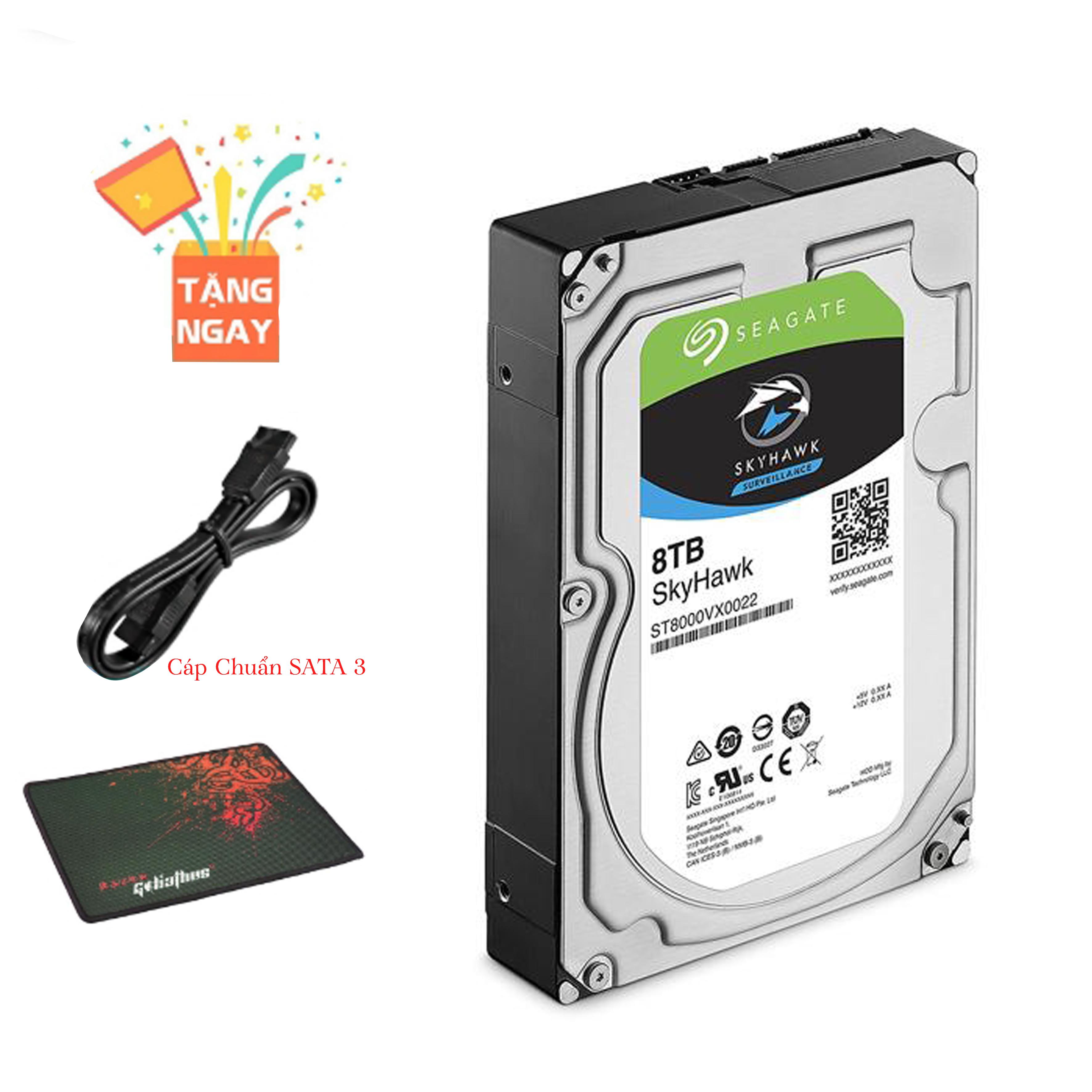Ổ cứng hdd 8tb/7200 seagate skyhawk surveillance 3.5 inch