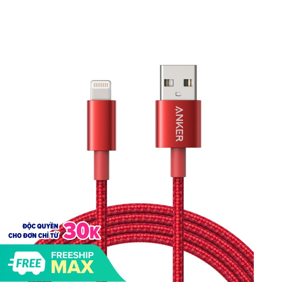 Cáp Lightning ANKER A8153 dài 1.8m chất liệu dây dù siêu bền