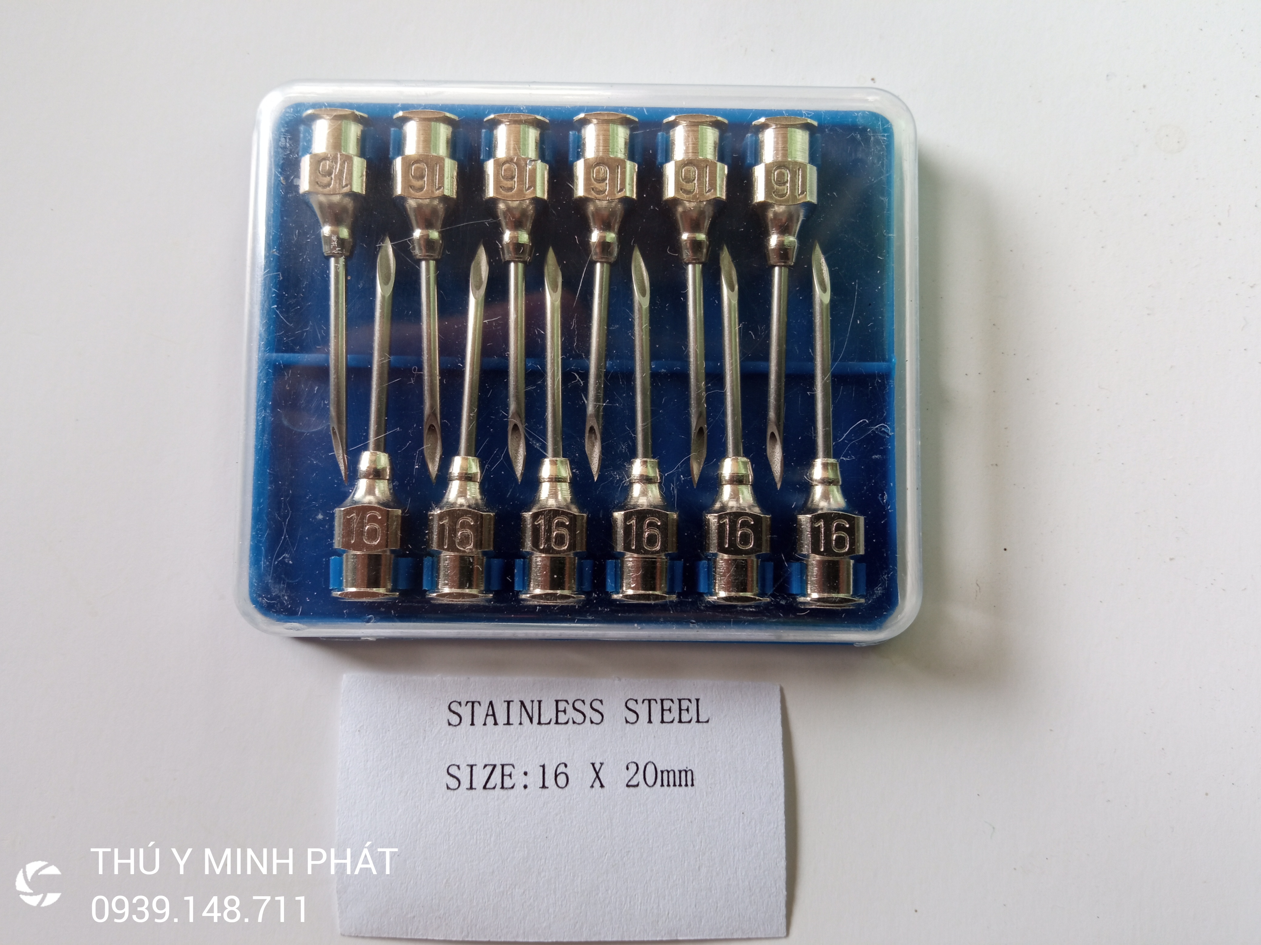 1 HỘP KIM SỐ 16 (10 CÂY) Kim Inox dùng trong thú y