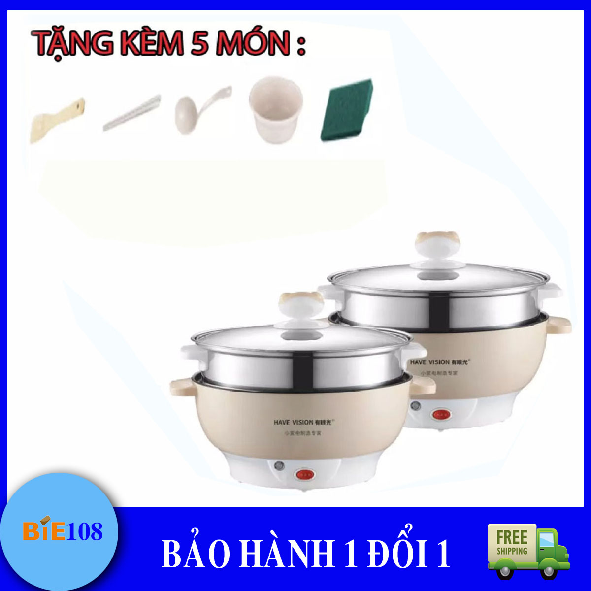 [HCM]Nồi lẩu điện đa năng .Tặng 5 Món Kèm Theo .Bảo Hành 1 đổi 1 bán bởi Bie108 - 2