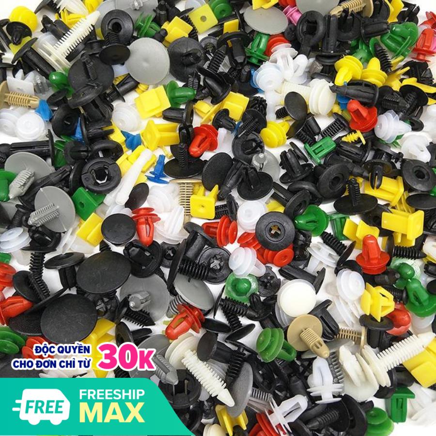 Bộ đinh tán, chốt vít nở vit Nhựa Loại 1 cho xe hơi ô tô - bộ 50 cái bền bỉ giá tốt tiết kiệm sử dụng hiệu quả, vít nhựa ô tô, chốt nhựa ô tô xe hơi