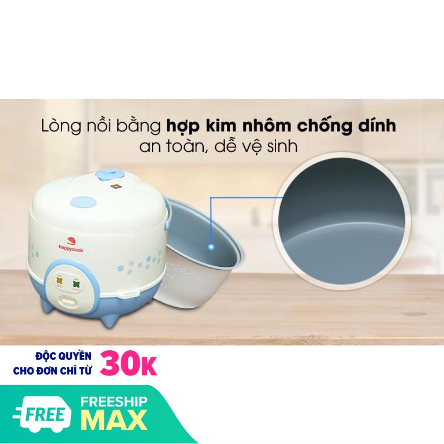 Nồi cơm điện happycook 1.2 lít hc-120-xanh mới 100%