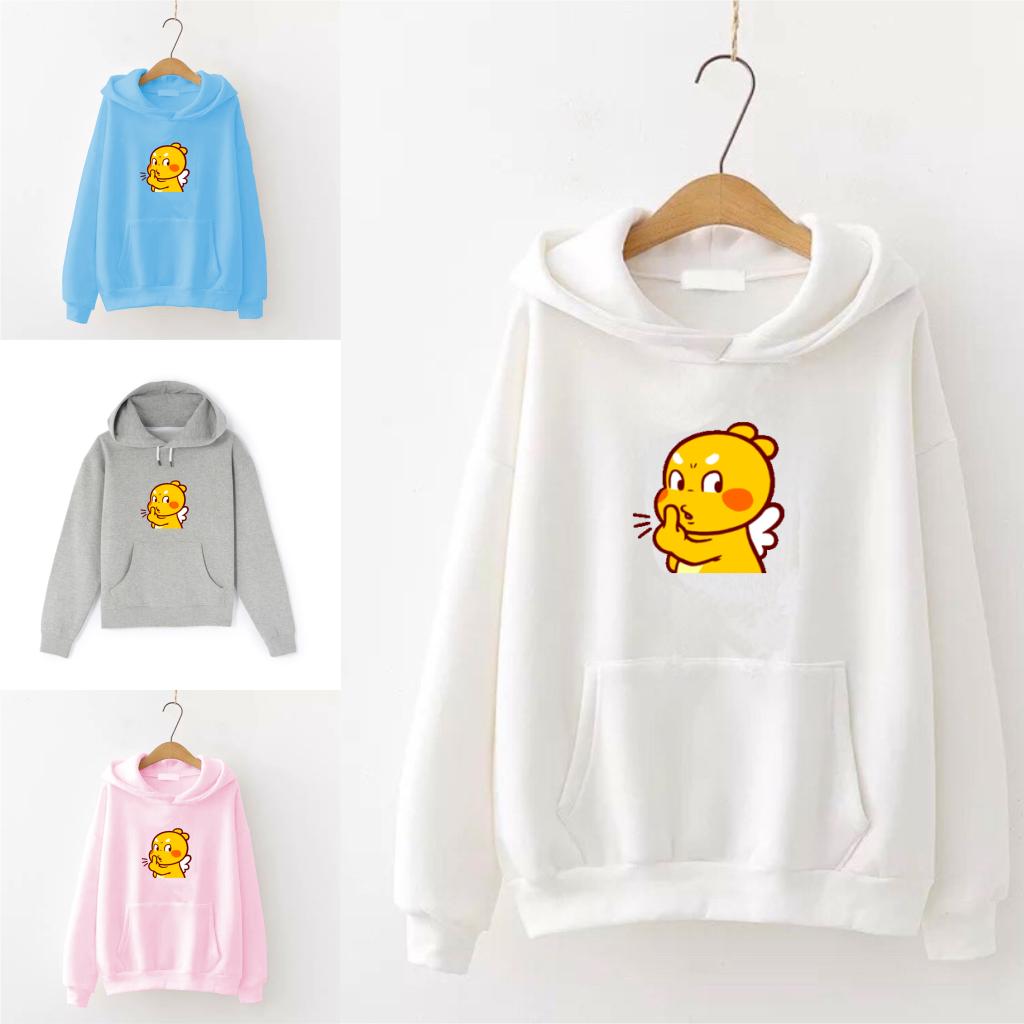 Áo Khoác Hoodies Cổ Trồng, Chất Nỉ Dày Dặn, In Họa Tiết Dễ Thương Nam Nữ Mặc Đẹp AKN0017M-TRANG