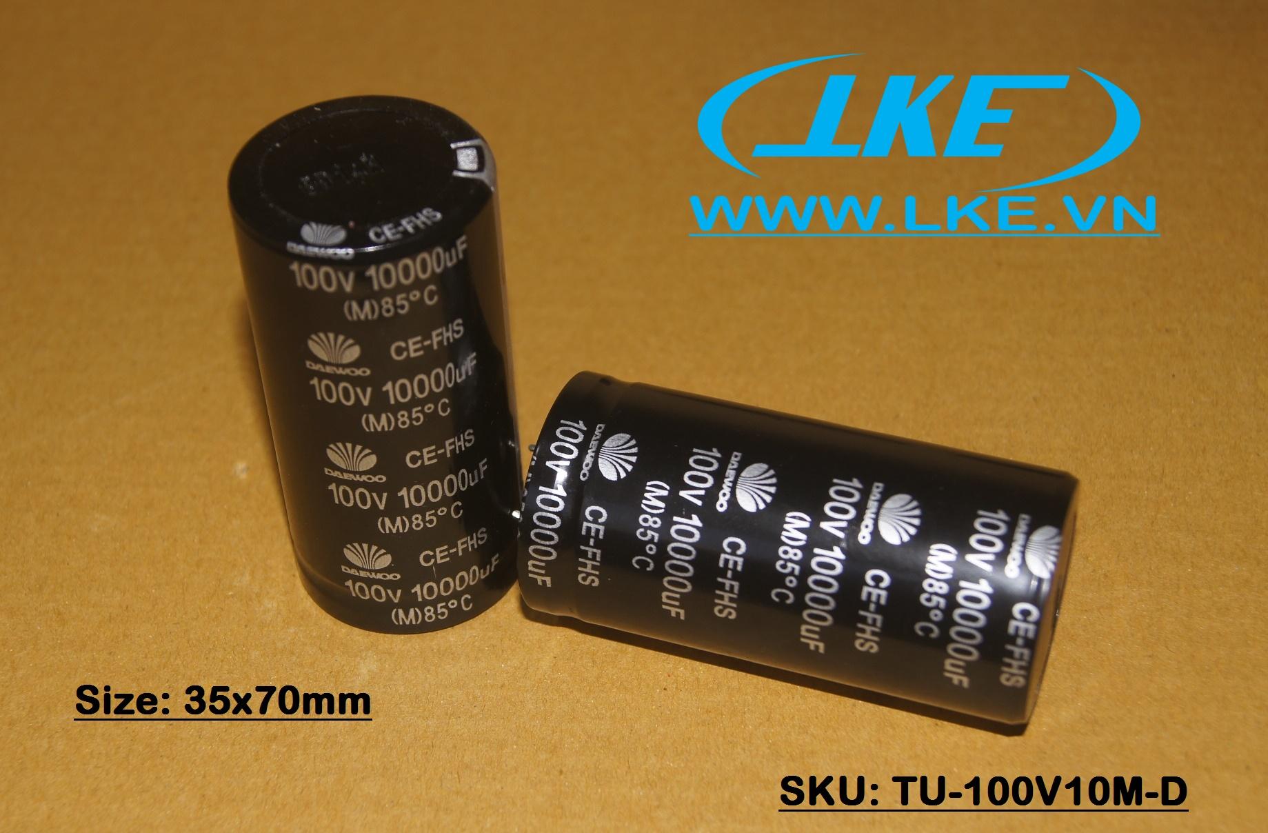 Tụ nguồn 100v 10000uf daewoo hàn quốc