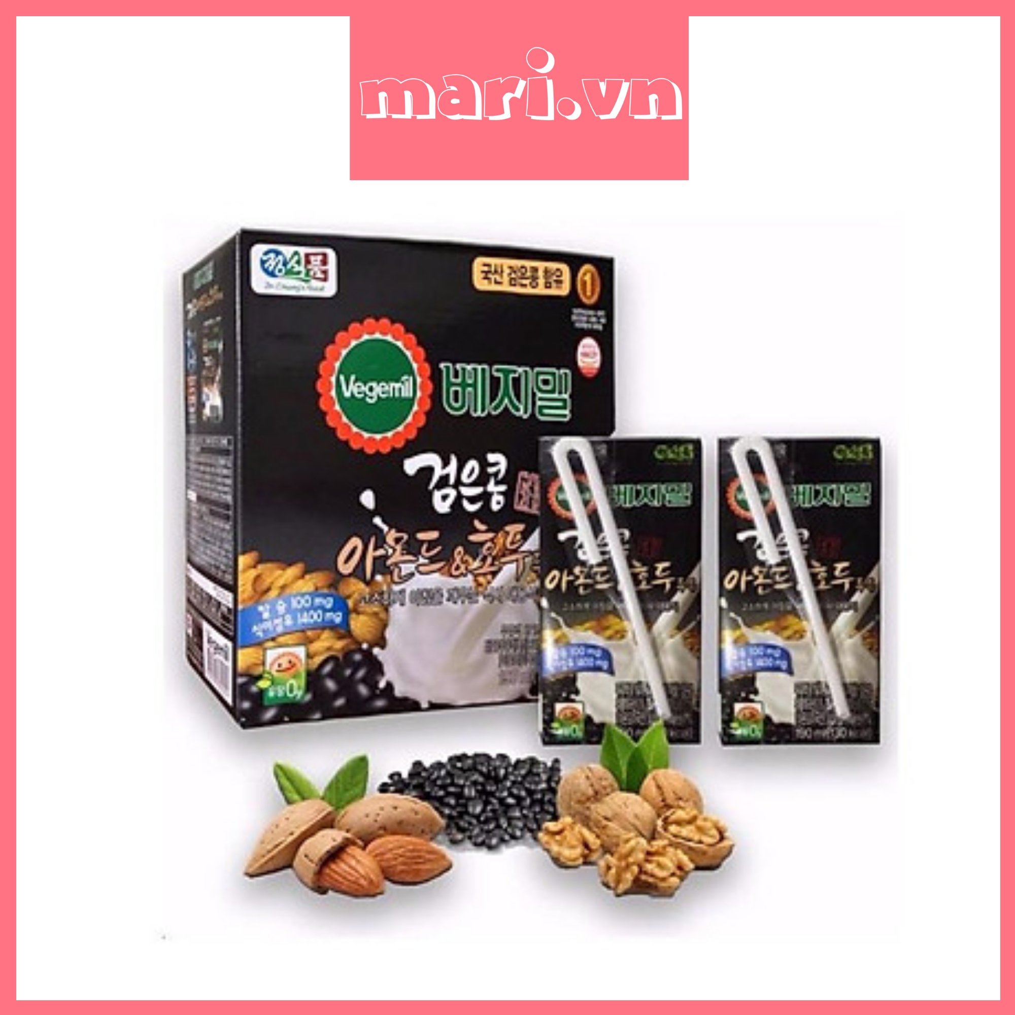 Set 16 hộp sữa Đậu Đen Óc Chó Vegemil 190ml