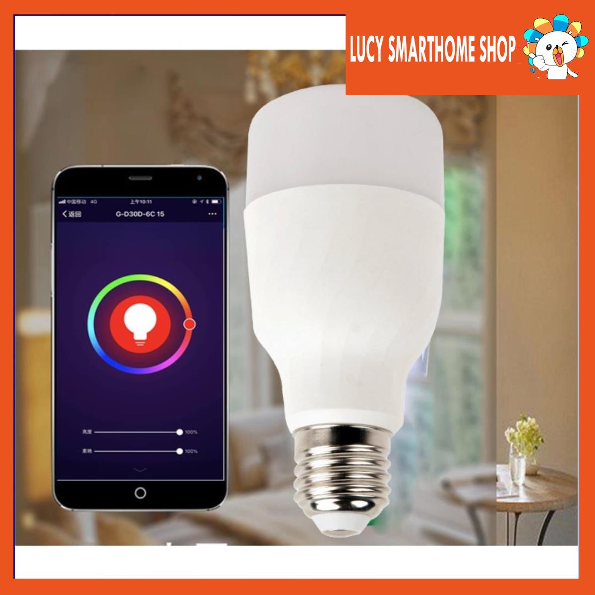 Đèn led thông minh bulb 250k màu wifi dùng wifi app tuya/smartlife