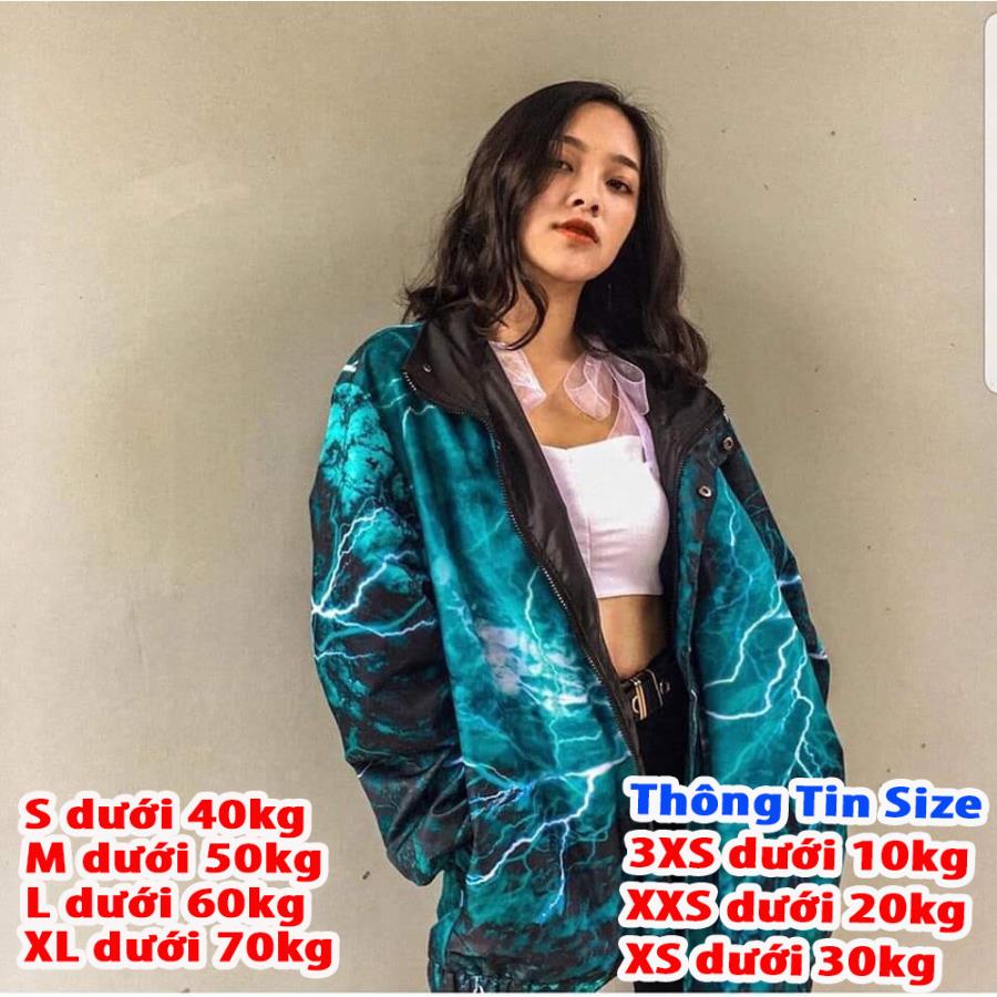 [HCM][FREESHIP TOÀN QUỐC] Áo khoác dù nam nữ mẫu in sấm sét loang màu hot cá tính đi học đi chơi giá rẻ
