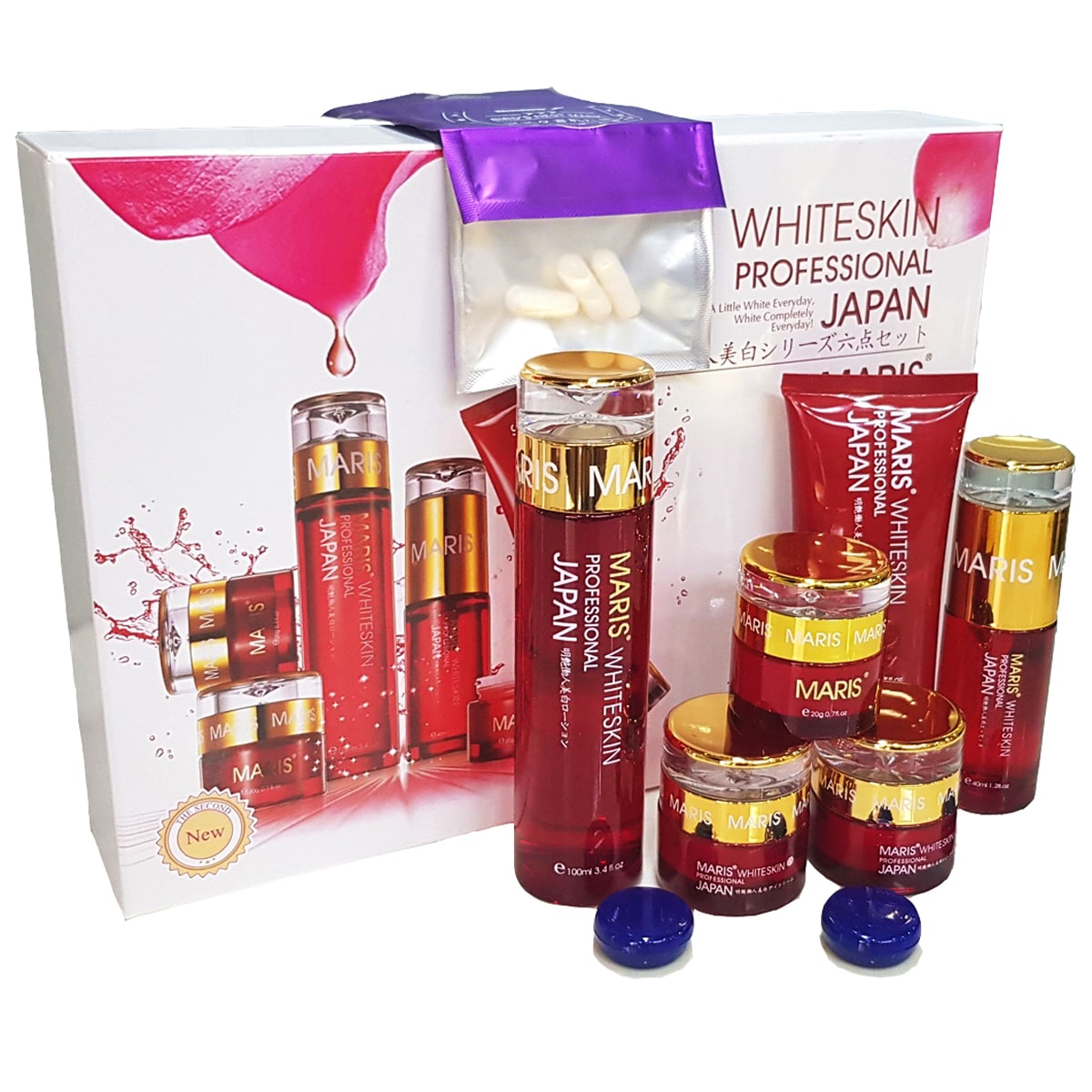 Bộ Mỹ Phẩm Maris 6in1 Nhật Bản [ Mua 1 tặng 1 ] ( tặng máy massage) Xóa Nám Tàn Nhang Cao Cấp Tổng Kho MiMi