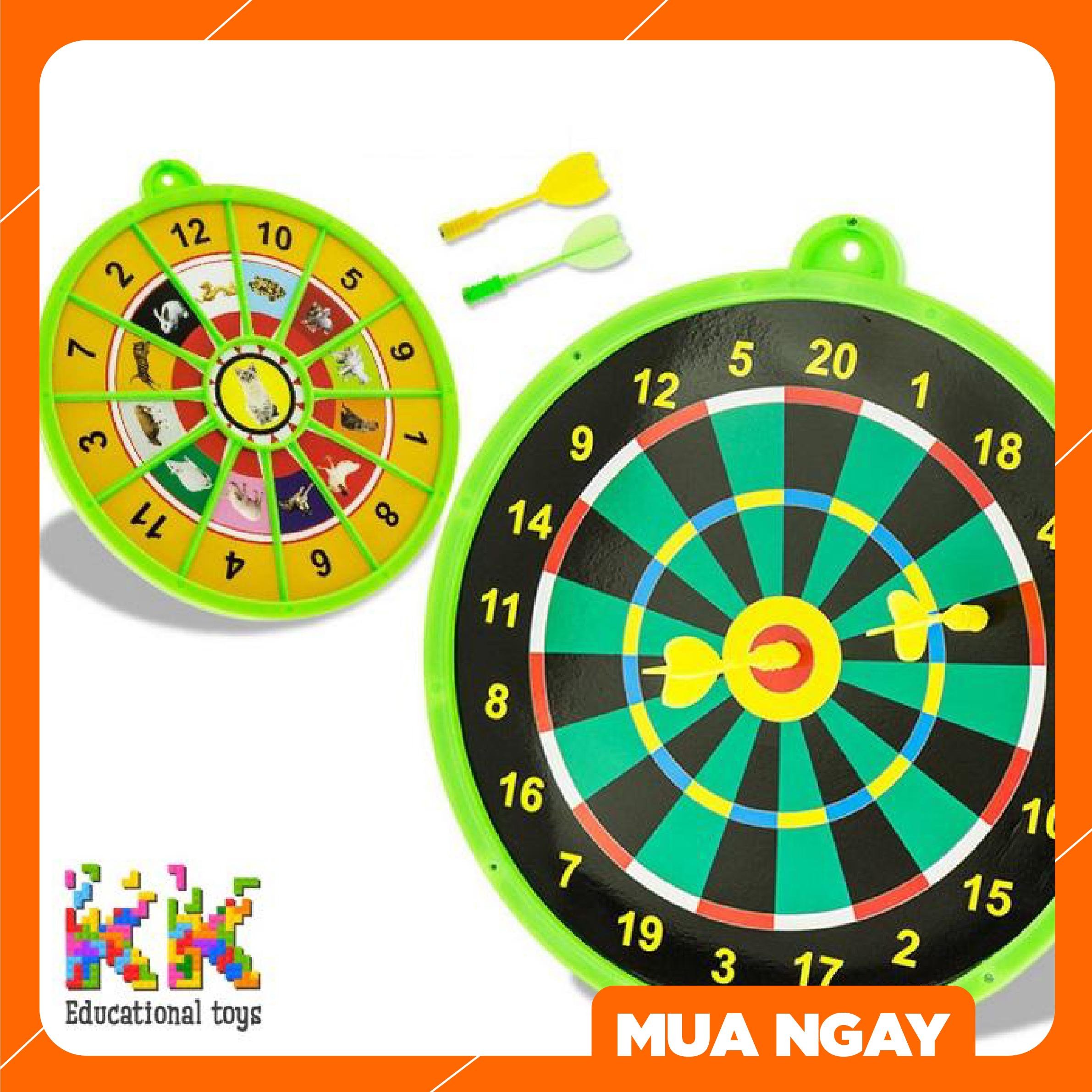 Giáo cụ dạy học, đồ chơi giải trí: Bảng phi tiêu nam châm (2 mặt) - KKstore