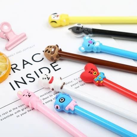 Combo 5 chiếc Bút bi nước học sinh BTS – Bút gel nước cute