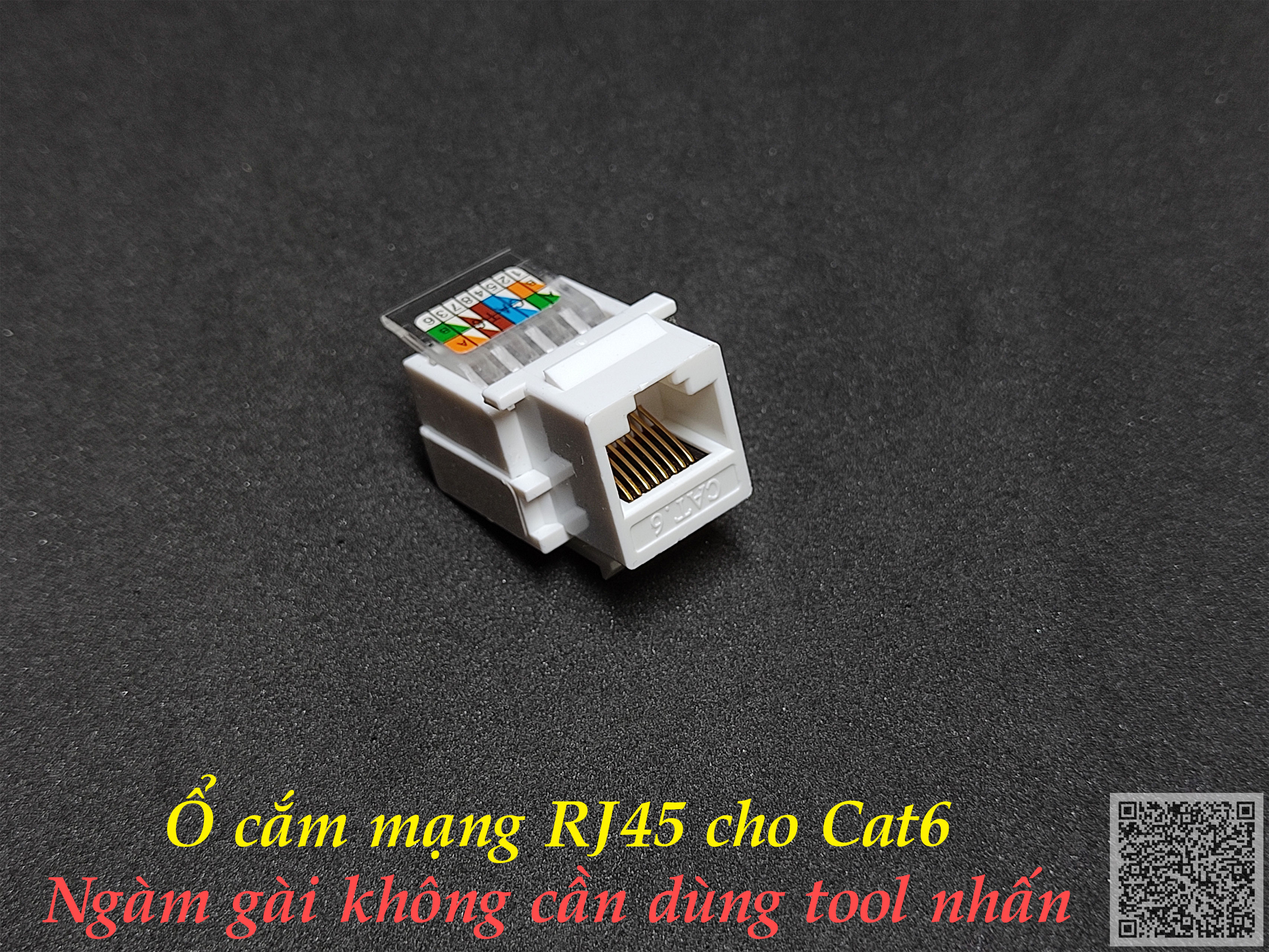 Ổ cắm mạng Module Jack RJ45 Cat6 - EZ - không cần dùng tool nhấn - Module-Jack-RJ45-CAT6-EZ