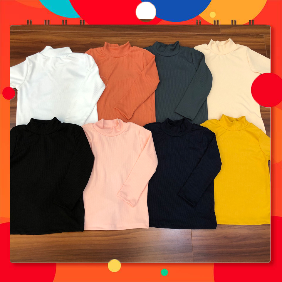 Áo giữ nhiệt cotton len tăm cổ 3cm Zara xuất dư cho bé trai và bé gái size 1-5 tuổi